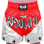 MAR-091H | Red & Black Kickboxing & Thai Boxing Shorts - Shorts