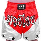 MAR-091H | Red & Black Kickboxing & Thai Boxing Shorts - Shorts