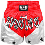 MAR-091H | Red & Black Kickboxing & Thai Boxing Shorts - Shorts