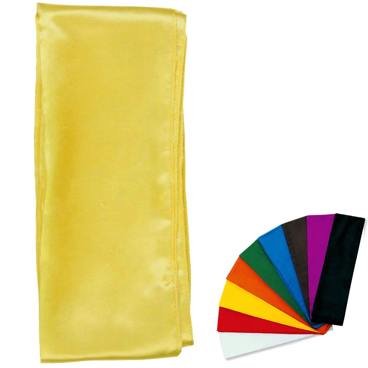 Banda Satin Kung Fu PLAYWELL Martial Arts - Color Amarillo, Largo 300 Cm, Para Grados Artes Marciales