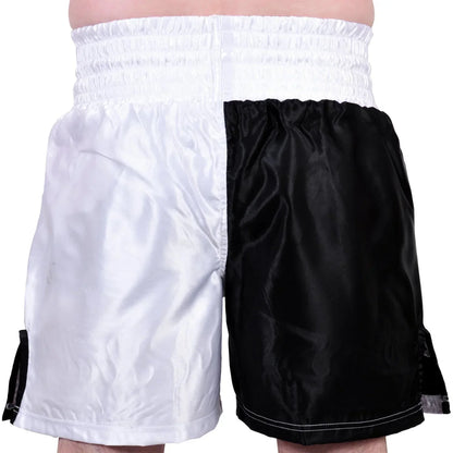 MAR-095F | Black & White Kickboxing & K1 Shorts - Shorts