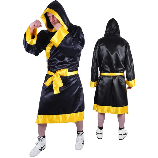 Yellow Boxing Robe QMA: Clothing Attire for Martial Arts, Boxing, Gym & General Wear ...