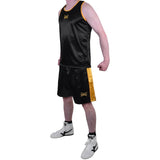 MAR-102A | Black & Yellow Boxing Shorts & Vest - Shorts