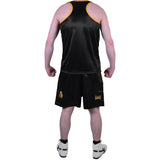 MAR-102A | Black & Yellow Boxing Shorts & Vest - Shorts