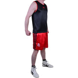 MAR-102C | Red & Black Boxing Shorts & Vest - Shorts