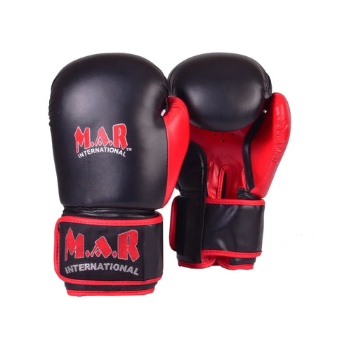 MAR-111 | Black & Red Boxing & Kickboxing Gloves - Gloves