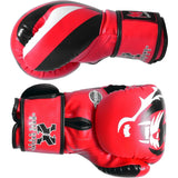 MAR-118D | Red & Black Tiger Print Boxing & Kickboxing Gloves - Gloves