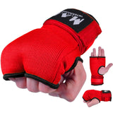 MAR-119B | Red Hand Wrap Mitts w/ Padded Knuckles - Small Accessories