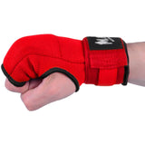 MAR-119B | Red Hand Wrap Mitts w/ Padded Knuckles - Small Accessories