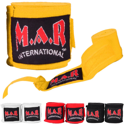 MAR-120D | Yellow Boxing/Martial Arts Hand Wraps - Small Accessories