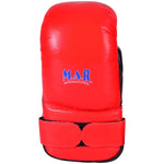 MAR-140 | Genuine Leather Red & Black Coaching/Training Mitts - Gloves