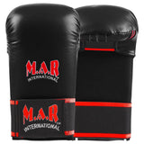 MAR-141A | Black Karate Gloves w/ Moulded Padding - Compact Gloves