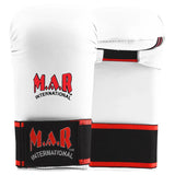 MAR-141D | White Karate Gloves w/ Moulded Padding - Compact Gloves