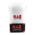 MAR-141D | White Karate Gloves w/ Moulded Padding - Compact Gloves