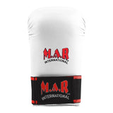 MAR-141D | White Karate Gloves w/ Moulded Padding - Compact Gloves