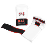 MAR-141D | White Karate Gloves w/ Moulded Padding - Compact Gloves