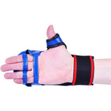 MAR-143A | Blue Karate Gloves w/ Padded Thumb - Compact Gloves