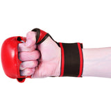 MAR-143B | Red Karate Gloves w/ Padded Thumb - Compact Gloves