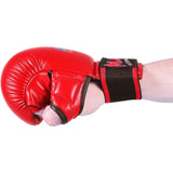 MAR-143B | Red Karate Gloves w/ Padded Thumb - Compact Gloves
