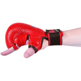 MAR-143B | Red Karate Gloves w/ Padded Thumb - Compact Gloves