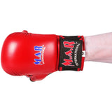 MAR-143B | Red Karate Gloves w/ Padded Thumb - Compact Gloves
