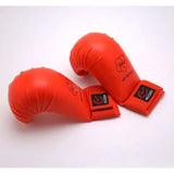 MAR-143D | WKF Approved Red Karate Mitts - Compact Gloves