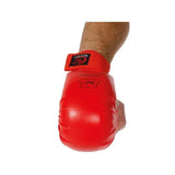 MAR-143D | WKF Approved Red Karate Mitts - Compact Gloves