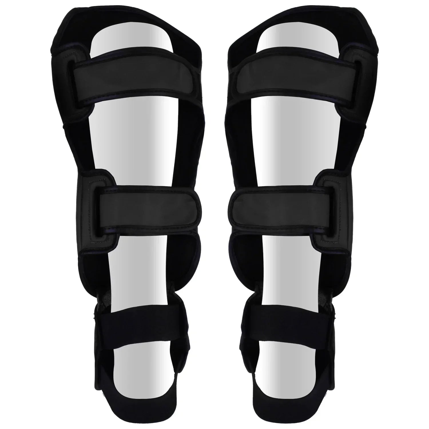 MAR-148D | Black Kickboxing & Thai Boxing Shin & Instep Guards - Pads