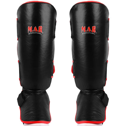 MAR-149B | Kickboxing & Thai boxing Genuine Leather Shin & Instep Guards - Pads
