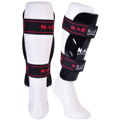MAR-162B | Black Dipped Foam Martial Arts Shin Guard - Pads