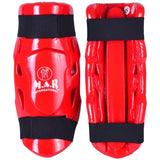 MAR-166A | Red Dipped Foam Double Layer Shin Guard - Pads
