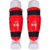 MAR-166A | Red Dipped Foam Double Layer Shin Guard - Pads