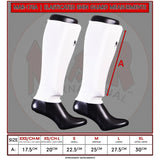 MAR-170A | White Elasticated Fabric Shin Guard For Shin Protection - Small Accessories