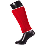 MAR-170C | Red Elasticated Fabric Shin Guard For Shin Protection - Small Accessories