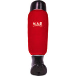 MAR-170C | Red Elasticated Fabric Shin Guard For Shin Protection - Small Accessories