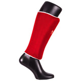 MAR-170C | Red Elasticated Fabric Shin Guard For Shin Protection - Small Accessories