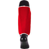MAR-170C | Red Elasticated Fabric Shin Guard For Shin Protection - Small Accessories