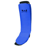MAR-172D | Blue MMA Elasticated Fabric Shin & Instep Guard - Small Accessories