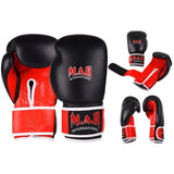 MAR-177 | Red & Black Kids Kickboxing & Boxing Gloves - Gloves