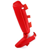 MAR-193A | Foam Padded Red Shin & Instep Guards - Pads