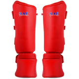 MAR-193A | Foam Padded Red Shin & Instep Guards - Pads