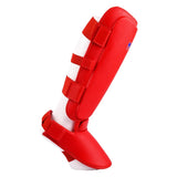 MAR-193A | Foam Padded Red Shin & Instep Guards - Pads