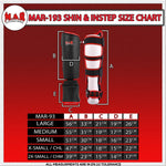 MAR-193A | Foam Padded Red Shin & Instep Guards - Pads