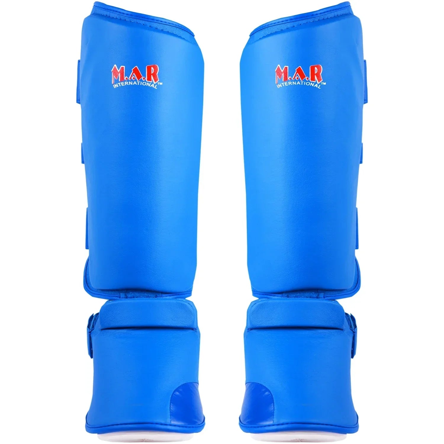 MAR-193C | Foam Padded Blue Shin & Instep Guards - Pads