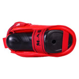 MAR-193F | Foam Padded Red Shin & Instep Guards - Pads
