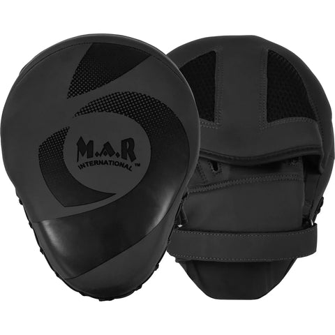 MAR-195D | Black Hybrid Curved Focus Mitts - Focus Mitts
