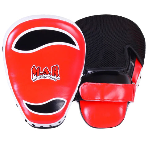 MAR-195J | Red Curved Focus Mitts - Focus Mitts