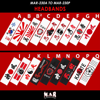 MAR-230 | White Headband (15+ Variations) - Small Accessories