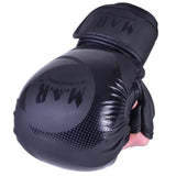 MAR-233C-N |Matte Black/Black MAYA Leather Amateur MMA Gloves - Gloves