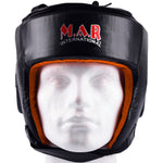 MAR-132B | Black Genuine Cowhide Leather Head Guard For Competitions